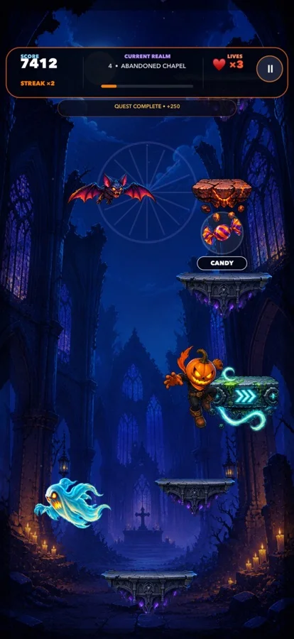 Jack-O-Lantern Jump interface